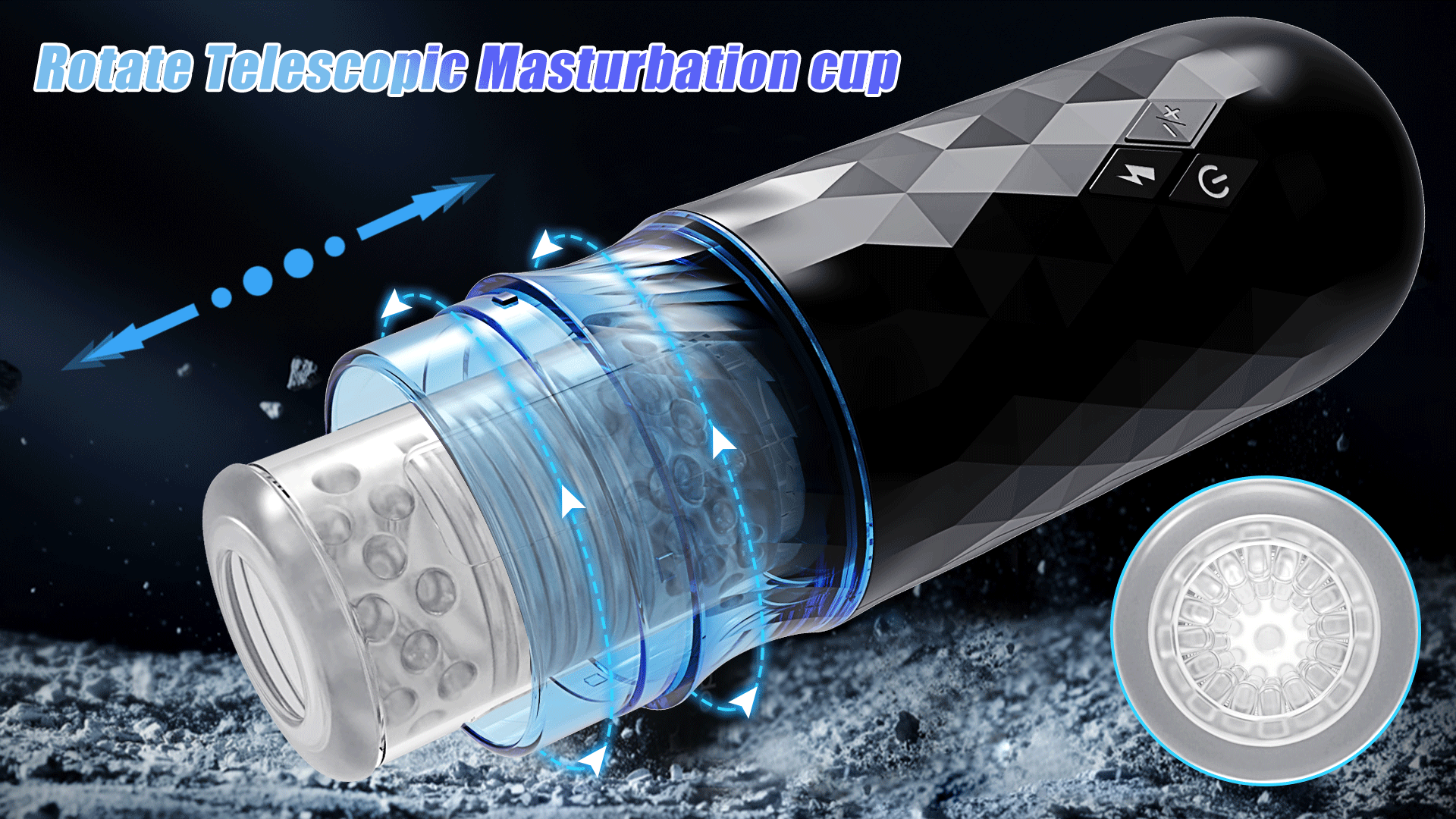 Masturbator posuwisto-obrotowy, przycisk TURBO, seksowny głos, 7 funkcji ruchu posuwisto-obrotowego 2