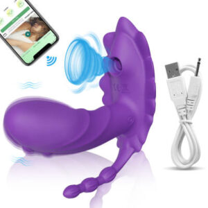 Wibrator samonośny 3w1 – sterowany aplikacją z końcówką ssącą, 8 trybów wibracji