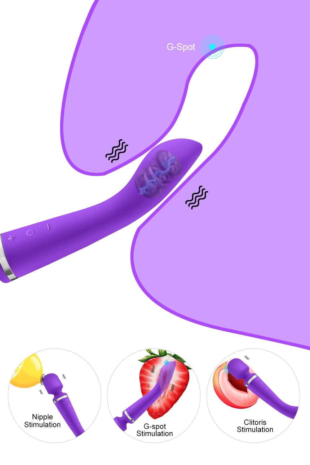 Podwójna magiczna różdżka – wibrator 2 w 1 2