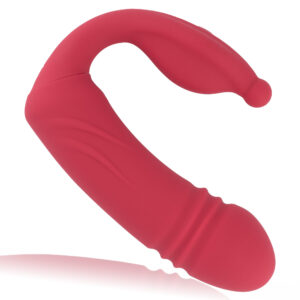 Mini wibrator do podwójnej stymulacji z końcówką teleskopową – sterowany pilotem