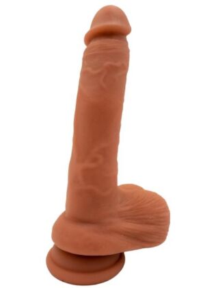 Realistyczne dildo teleskopowe, podgrzewane, rotacyjne z ruchomą skórą 4w1 – sterowane pilotem 2