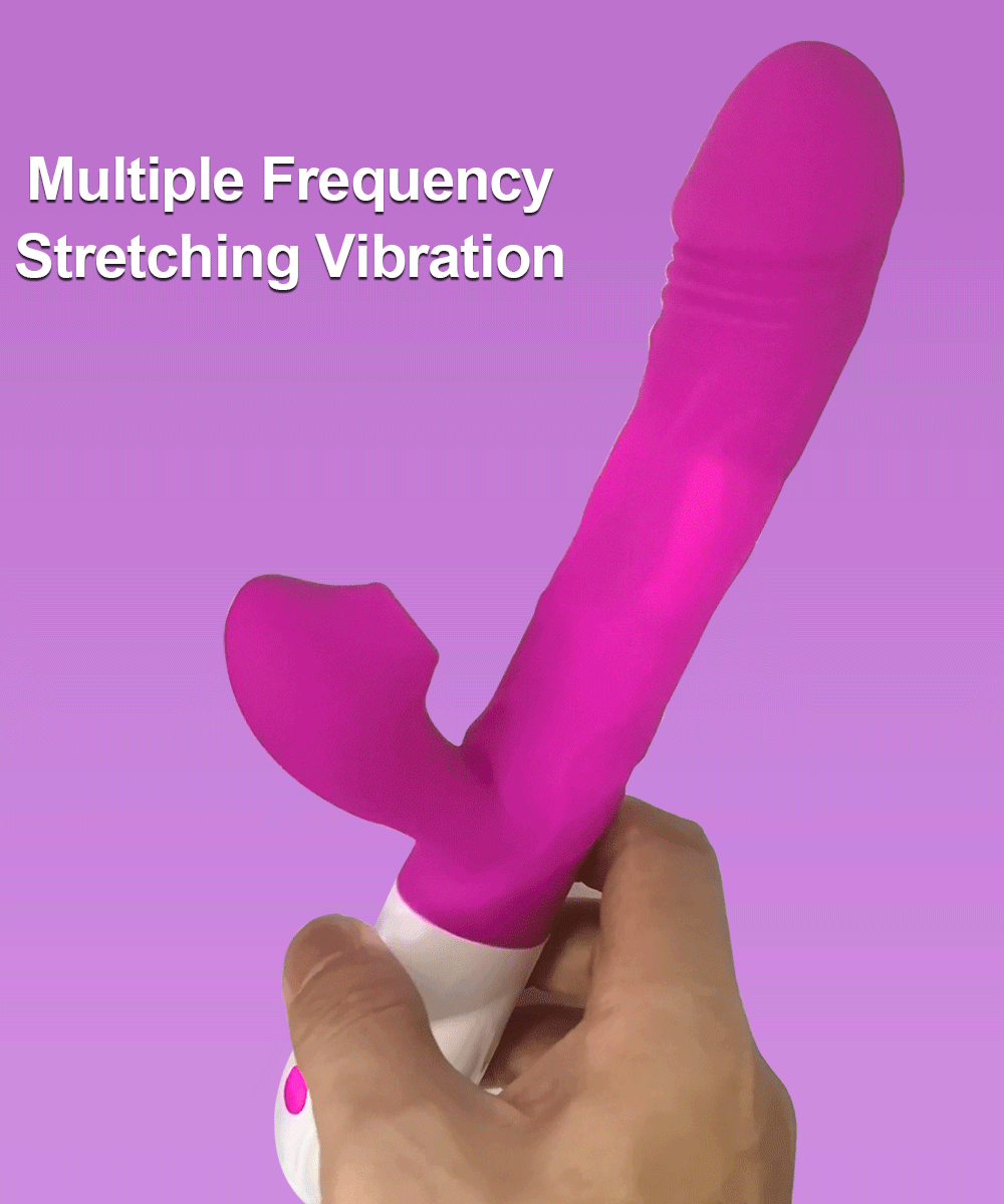 Podgrzewany wibrator 2w1 – ssąco, wibrująco, posuwisty 2