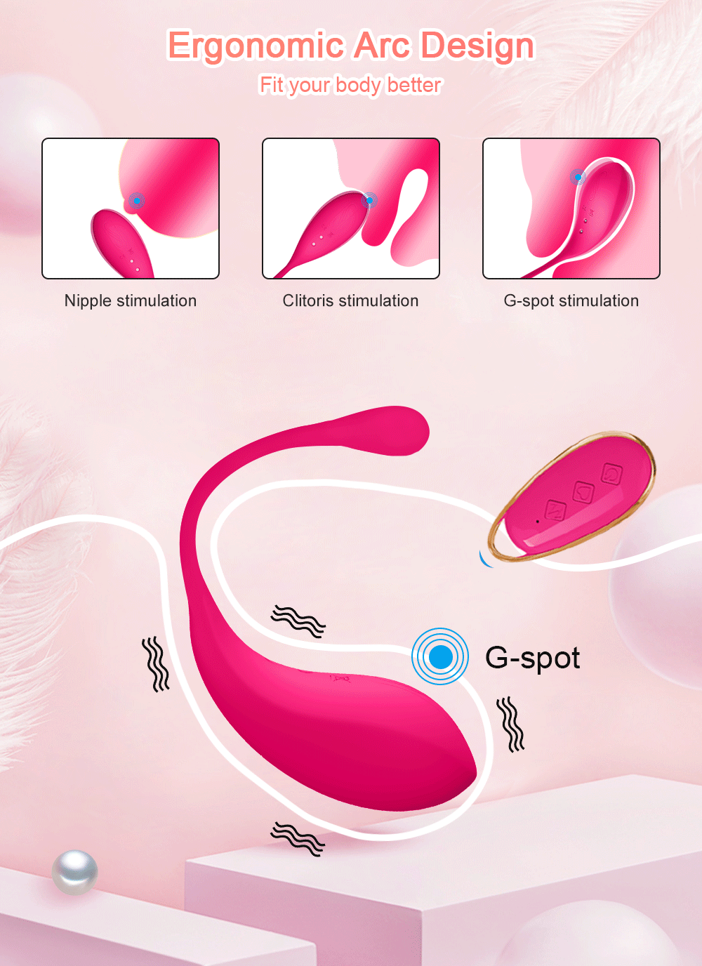 Wibrujące jajko z bezprzewodowym pilotem 2