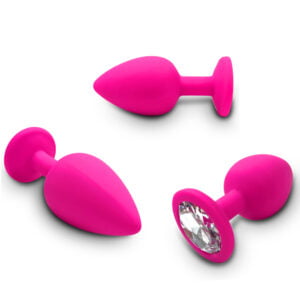 Zestaw trzech korków analnych z kryształkiem – rozmiar S, M i L 2