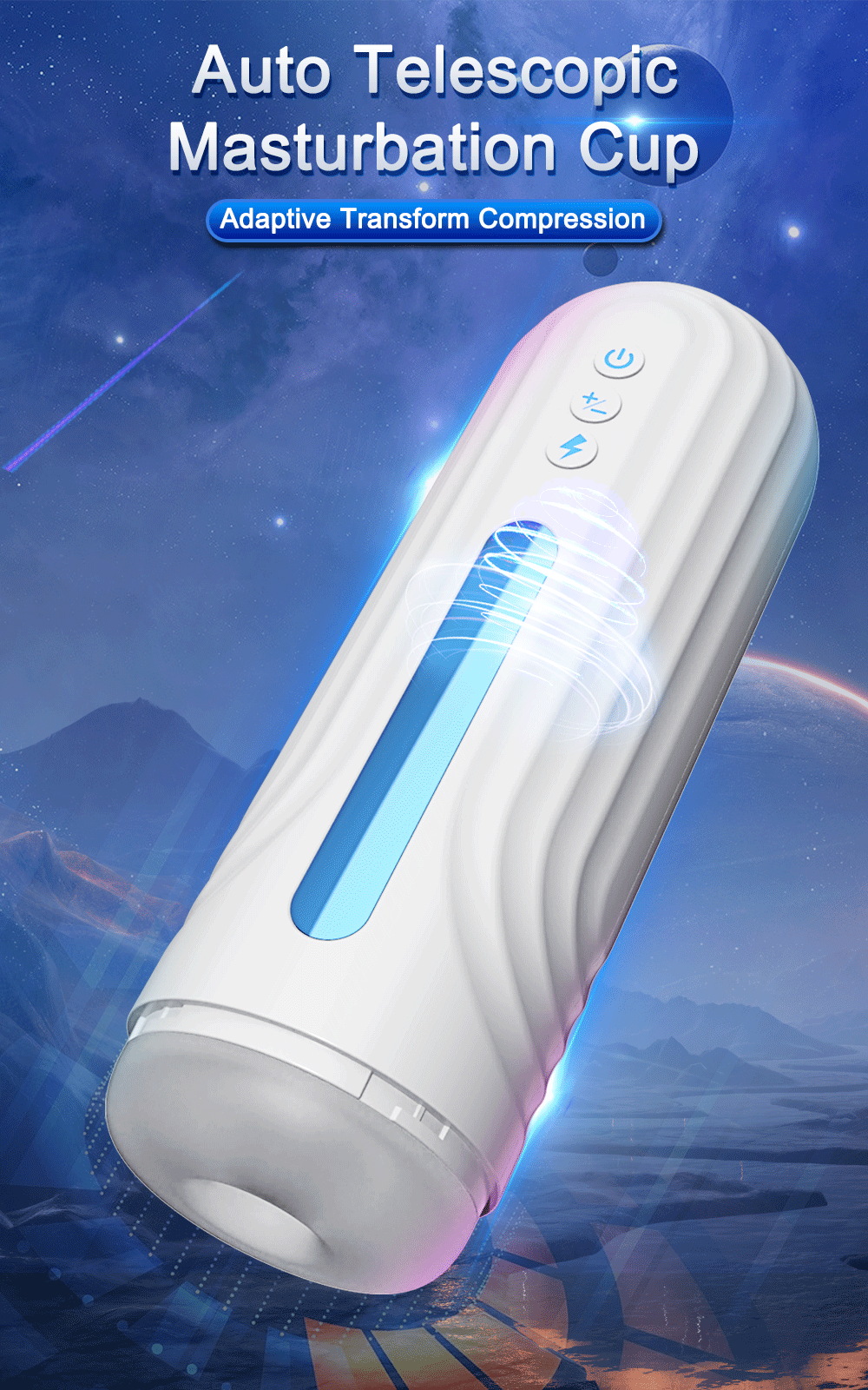 Masturbator z ruchem posuwistym  – posiada 7 trybów plus wibracje, przycisk TURBO, seksowny głos ruch posuwisty 2