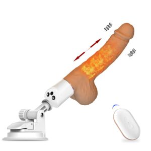 Realistyczne dildo z ruchomą skórą, ruchem posuwistym, przyssawką