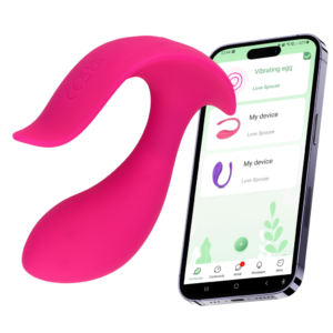 Samonośny mini wibrator 2w1 sterowany aplikacją w telefonie