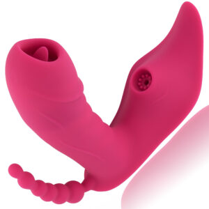 Wibrator do majtek 4w1, ssący, liżący, podgrzewany sterowany aplikacją w telefonie