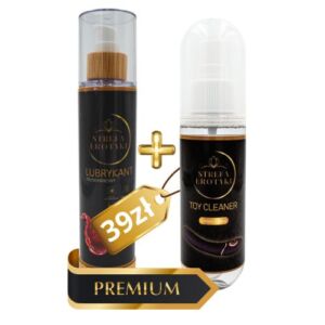 Lubrykant na bazie wody – truskawkowy + Płyn do czyszczenia gadżetów erotycznych