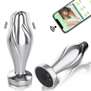 Metalowy korek analny, masażer prostaty sterowany za pomocą aplikacji 2