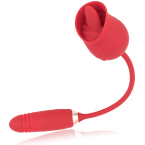 Masażer łechtaczki liżący z wibratorem posuwistym, 10 trybów prędkości 2