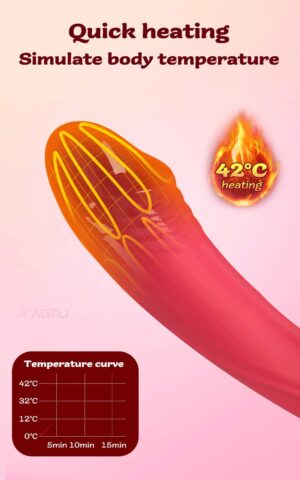 Wielofunkcyjny wibrator podgrzewany liżąco – wibrujący, 10 trybów wibracji 2