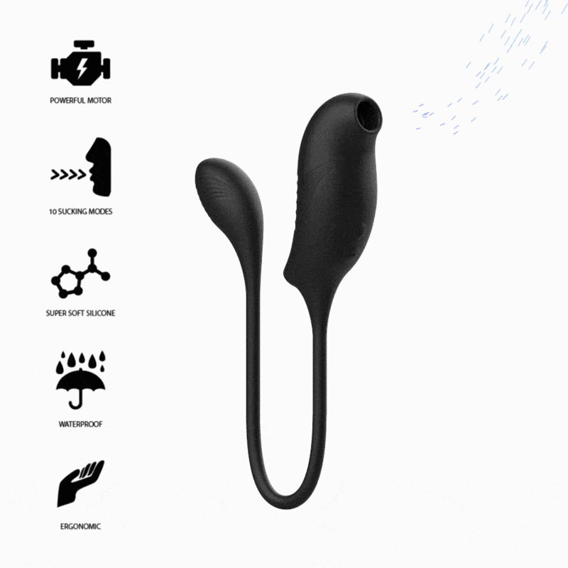 IBIZA™ – stymulator ssąco-wibrujący, 10 trybów ssania, 10 trybów wibracji, 2 silniki