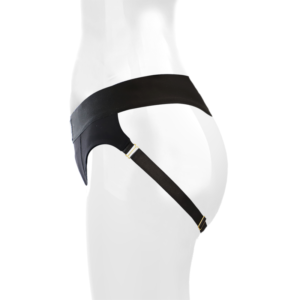 MYTHOLOGY™ – elastyczna regulowana uprząż do mocowania dildo, kolor czarny 3