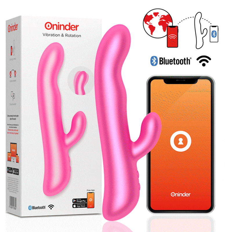ONINDER™ – wibrator króliczek sterowany telefonem, rotacyjny, kompatybilny z aplikacją randkową!